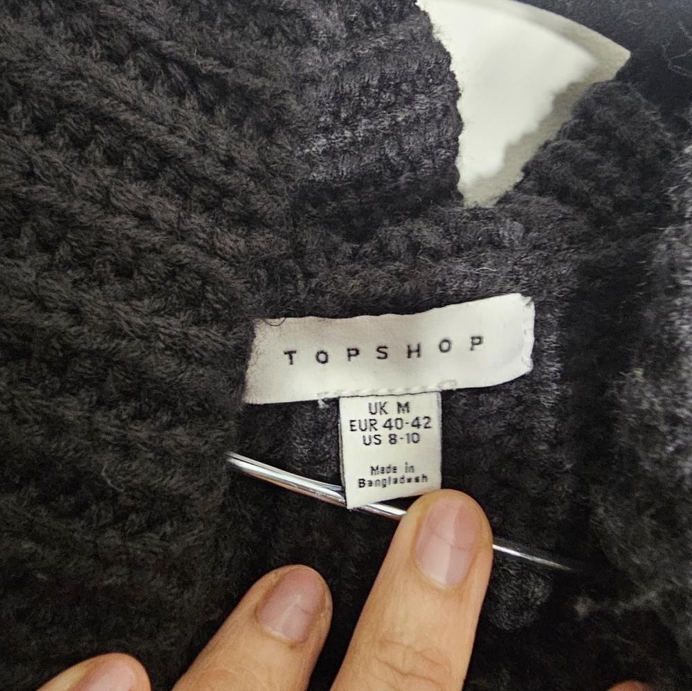 Topshop Colorblock Cowl Neck Sweater - Picture 2 of 3